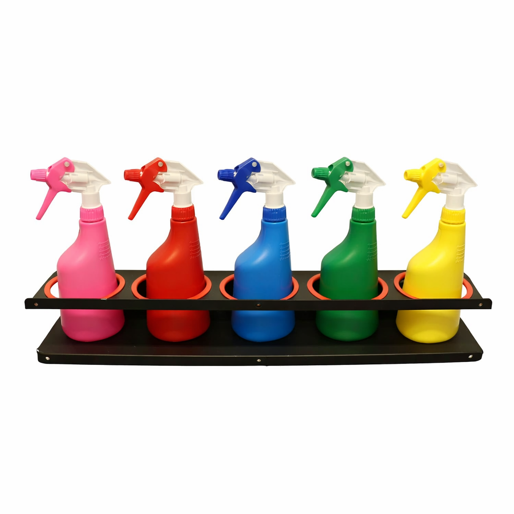 Wandregal für 5 Sprühflaschen
