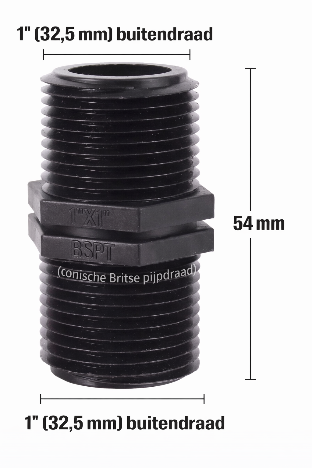 Adapter Außengewinde 1/2 Zoll - 3/4 Zoll - 1 Zoll