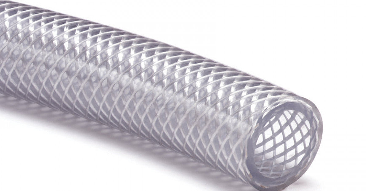 Softwash hose transparent, reinforced – 5 x 8 mm per 10 metres or 50 metres suitable for softwash.
