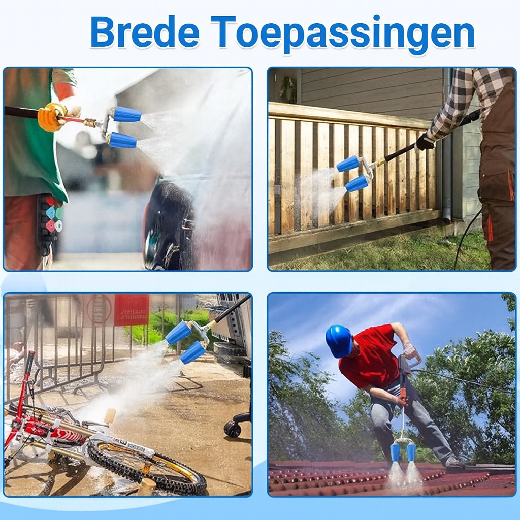 Professional double dirt blaster high-pressure cleaner stainless steel 304 - 1/4 inch connection