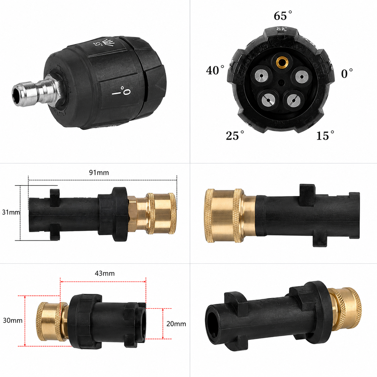 5-in-1-Wechseldüse mit K-Serien-Adapter