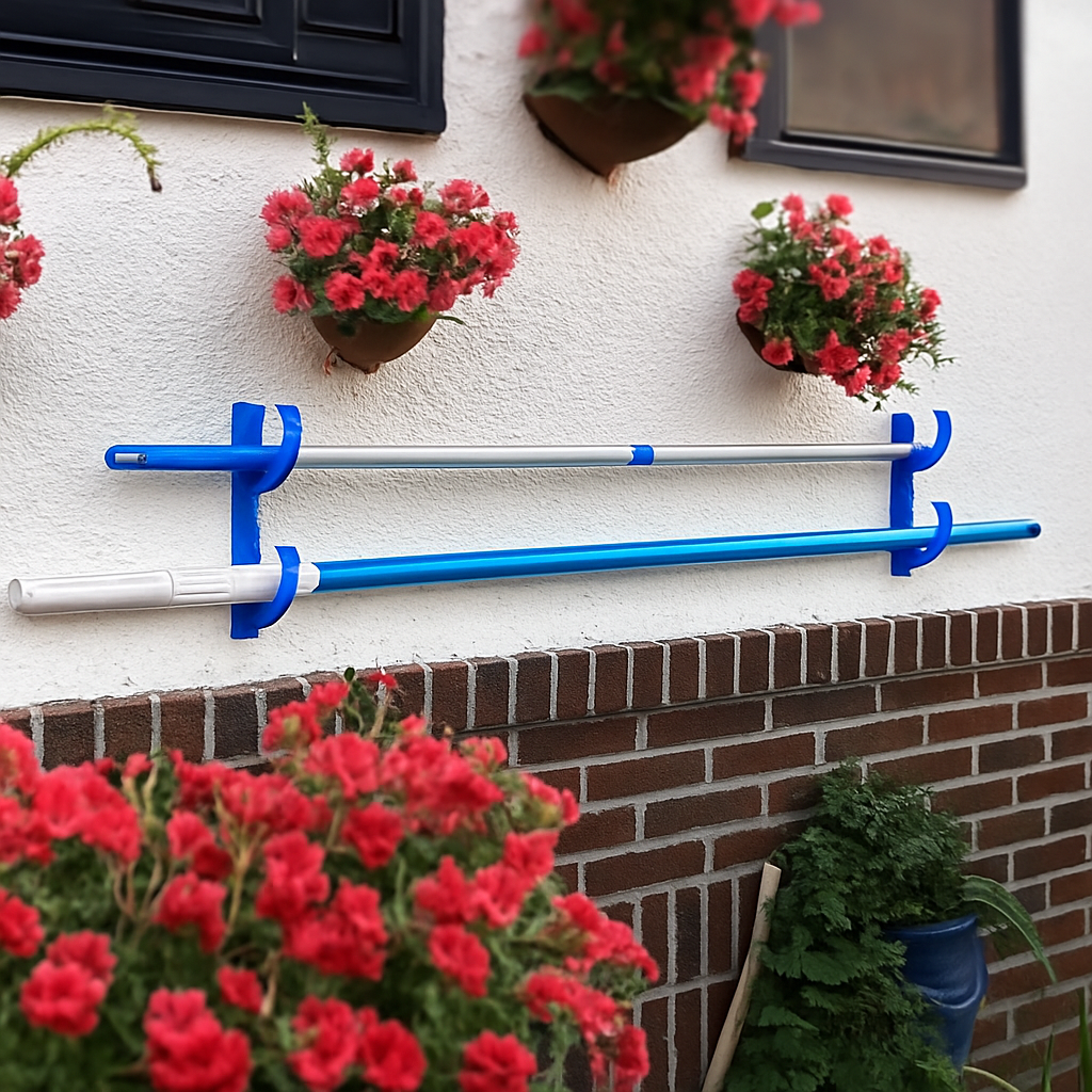 Suspension set for telescopes and brush handles.