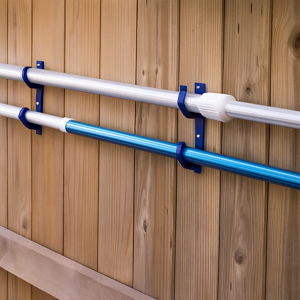 Suspension set for telescopes and brush handles.