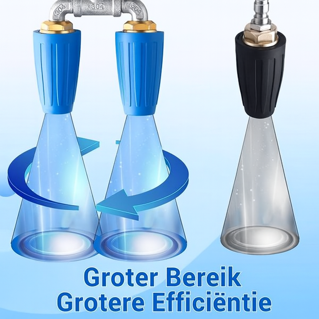 Professional double dirt blaster high-pressure cleaner stainless steel 304 - 1/4 inch connection