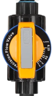 Chemisch bestendige valve 1/2 inch geel